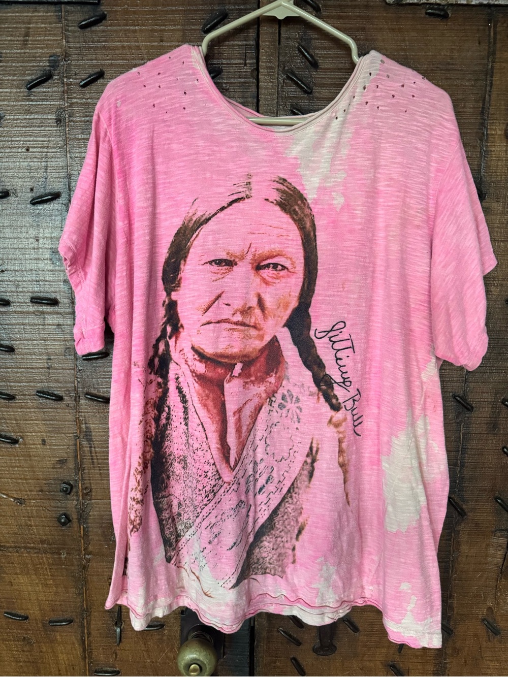 Magnolia Pearl Pink & Cream Short Sleeve Portrait Graphic Tee